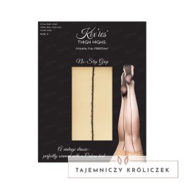 Kix'ies Ruby Pończochy Sheer Knee-High Nude z Czarnym Szwem, Rozmiar A Kix\'ies