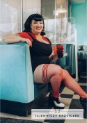 Kix'ies Sandra Pończochy Siateczkowe Czerwone, Model z Antypoślizgowym Uchytem Kix\'ies