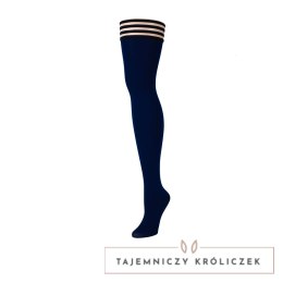 Kix'ies Selma B Granatowe Pończochy Samonośne Kryjące Plus Size Kix\'ies