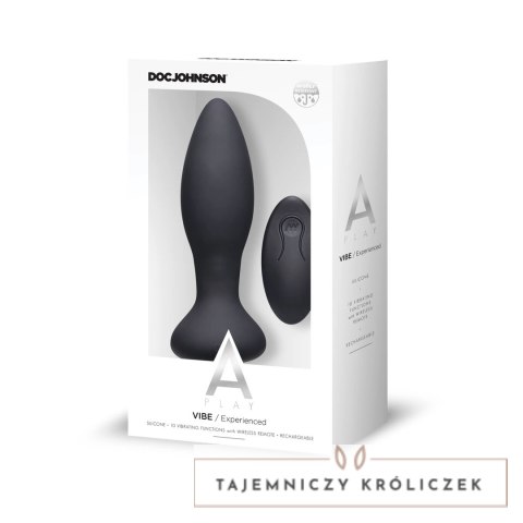 Doc Johnson A-Play Vibe silikonowy korek z pilotem, 10 trybow, USB Doc Johnson