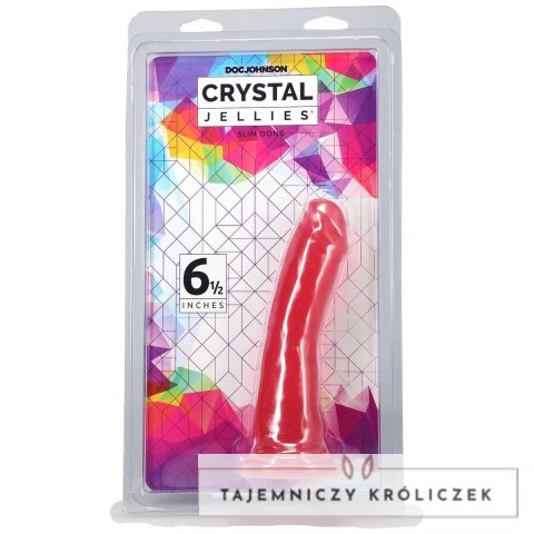 Doc Johnson Crystal Jellies Slim Model 15 cm z przyssawką, przezroczysty Doc Johnson