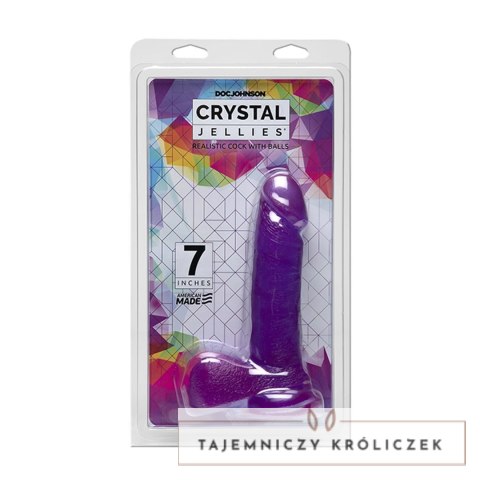 Doc Johnson Crystal Jellies model z przyssawką 20 cm przezroczysty Doc Johnson