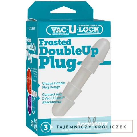 Doc Johnson Frosted Double Up Plug dwustronny adapter Vac-U-Lock Doc Johnson