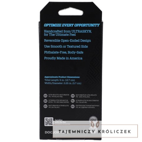 Doc Johnson OptiMALE Link - Dwustronna maszyna intymna ULTRASKYN 12,7 cm Doc Johnson