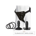 Doc Johnson Vac-U-Lock Dual Density ULTRASKYN - Zestaw z uprzężą i 3 nasadkami Doc Johnson