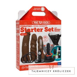 Doc Johnson Vac-U-Lock Zestaw Dual Density ULTRASKYN z pilotem i środkami czyszczącymi Doc Johnson