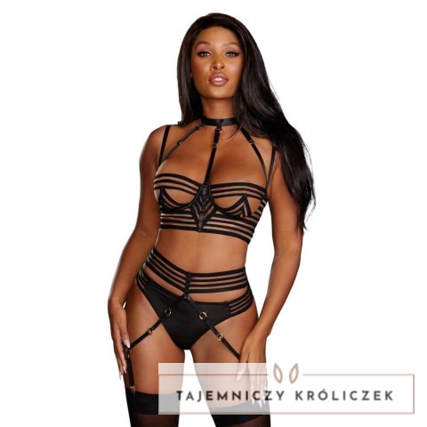 Dreamgirl 30515 Komplet Intymny Przezroczysty w Paski L Dreamgirl