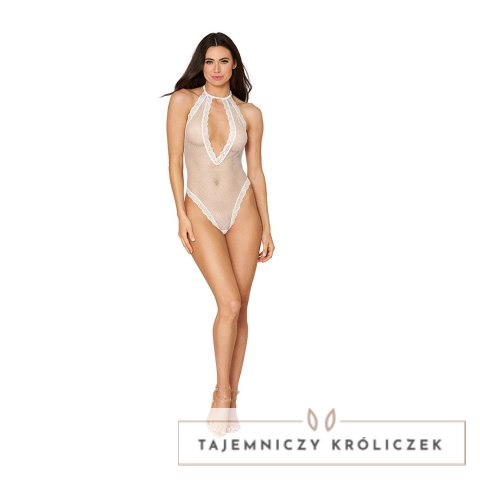 Dreamgirl Body siateczkowe z koronką i perłowymi zdobieniami uniwersalne Dreamgirl