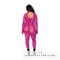 Dreamgirl Bodystocking Azalea Plus Size kwiatowy wzor i diamenty Dreamgirl