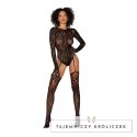 Dreamgirl Bodystocking Zebra Fishnet z podwiązkami uniwersalny Dreamgirl