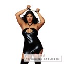 Dreamgirl Halka Plus Size ze złotym napisem i elastyczną skorą Dreamgirl