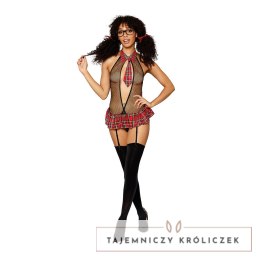 Dreamgirl Kostium Uczennicy z Otwartym Panelem, Uniwersalny Rozmiar Dreamgirl