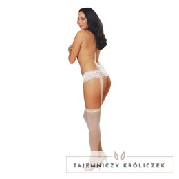 Dreamgirl Pończochy Plus Size czarne wytrzymałe elastyczne Dreamgirl