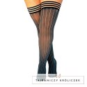 Kix'ies Annabelle Pończochy Szare Prążkowane Antypoślizgowe A Kix\'ies