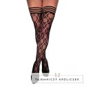 Kix'ies Elle A - Pończochy siateczkowe z wysokim stanem, diamentowy wzor Kix\'ies