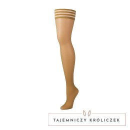 Kixies Jenny Pończochy samonośne Champagne z antypoślizgową powłoką Kix\'ies