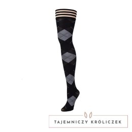 Kix'ies Kimmie B Pończochy do Uda Argyle Antypoślizgowe Kix\'ies