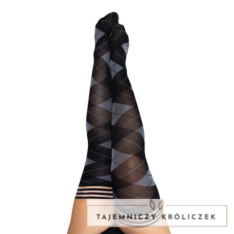 Kix'ies Kimmie B Pończochy do Uda Argyle Antypoślizgowe Kix\'ies