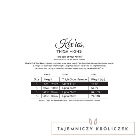 Kix'ies Kimmie D Pończochy Argyle, antypoślizgowe, czarno-białe Kix\'ies