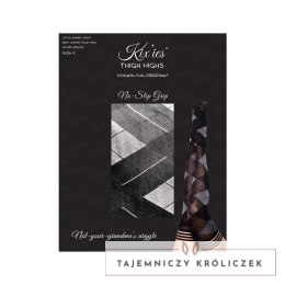 Kix'ies Kimmie Pończochy Argyle Antypoślizgowe Czarno-Szare A Kix\'ies