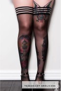 Kixies Taylor Pończochy samonośne czarne rozmiary Petite-Plus Kix\'ies
