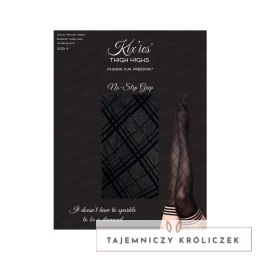 Kix'ies Tiffany D Pończochy samonośne czarne geometryczne Kix\'ies