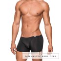 Male Power Seamless Sleek S szorty męskie z niskim stanem czarne Male Power
