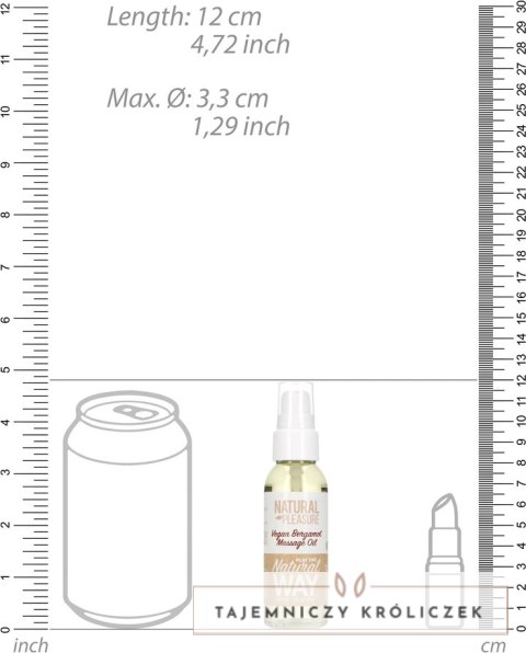 Intimate Earth Wegański Olejek do Masażu Bergamotka 50 ml Naturalny Natural Pleasure by Shots