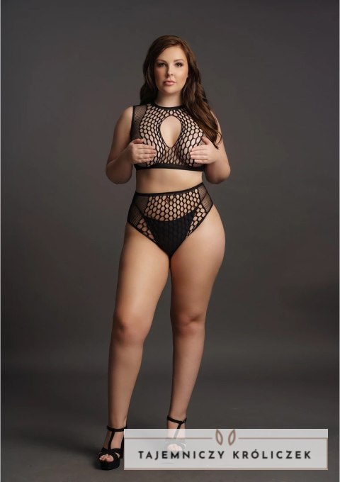 Le Desir Komplet Top i Figi Plus Size kabaretka XL-4XL czarny Le Désir by Shots