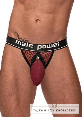 Male Power Cock Pit Net Elastyczne Majtki z Kieszenią i Otwartym Tyłem L Male Power