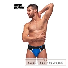 Male Power Retro Sport LXL - Stringi z kolorowymi panelami, biały akcent Male Power