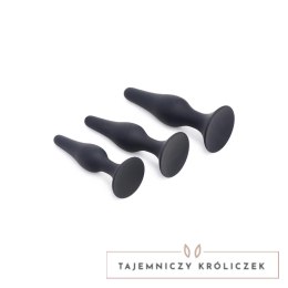 XR Brands Stożkowy silikonowy zestaw do treningu - 3 rozmiary, przyssawka XR Brands