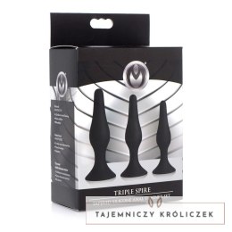 XR Brands Stożkowy silikonowy zestaw do treningu - 3 rozmiary, przyssawka XR Brands