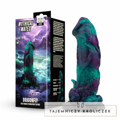Mythical Mates Dragonfly Model silikonowy fioletowo-zielony anatomiczny Mythical Mates