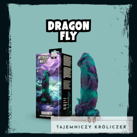 Mythical Mates Dragonfly Model silikonowy fioletowo-zielony anatomiczny Mythical Mates