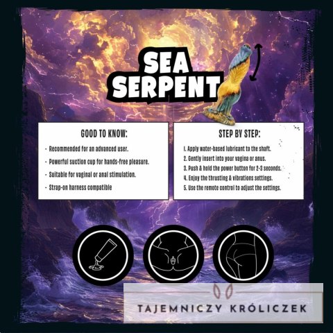 Mythical Mates Sea Serpent model z systemem przyssawki XL zielony Mythical Mates