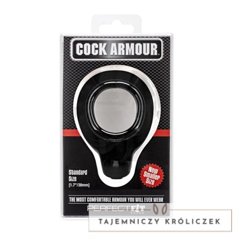 Perfect Fit Cock Armour Regular Black pierścień anatomiczny czarny 43mm Perfect Fit
