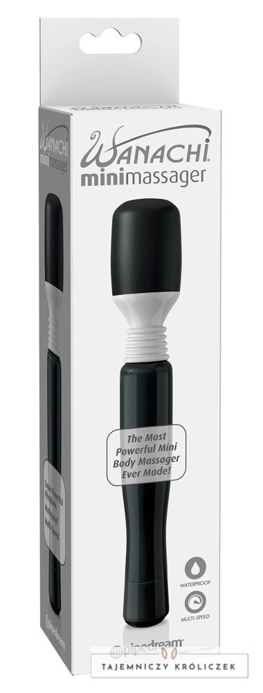 Wanachi Mini Massager 21cm - masażer z elastyczną głowką, czarny Wanachi