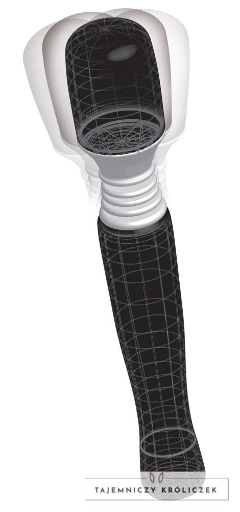 Wanachi Mini Massager 21cm - masażer z elastyczną głowką, czarny Wanachi