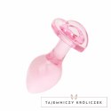 Anal Collection Szklany Korek Intymny Medium 8,3 cm Rożowy Sercowy Bazowy Easytoys Anal Collection