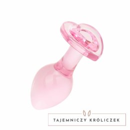 Anal Collection Szklany Korek Intymny Medium 8,3 cm Rożowy Sercowy Bazowy Easytoys Anal Collection
