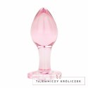Anal Collection Szklany Korek Intymny Medium 8,3 cm Rożowy Sercowy Bazowy Easytoys Anal Collection