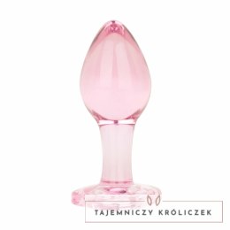 Anal Collection Szklany Korek Intymny Medium 8,3 cm Rożowy Sercowy Bazowy Easytoys Anal Collection