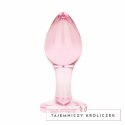 Anal Collection Szklany Korek Intymny Medium 8,3 cm Rożowy Sercowy Bazowy Easytoys Anal Collection