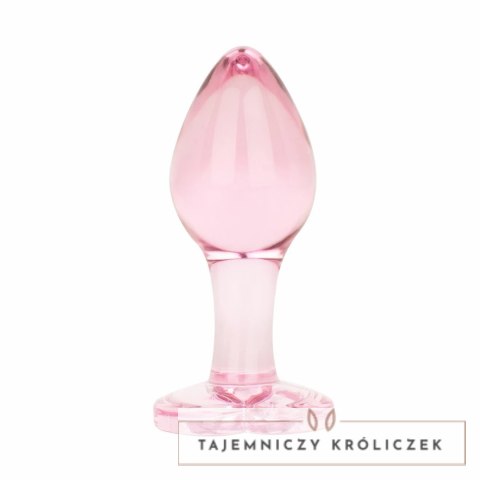 Anal Collection Szklany Korek Intymny Medium 8,3 cm Rożowy Sercowy Bazowy Easytoys Anal Collection