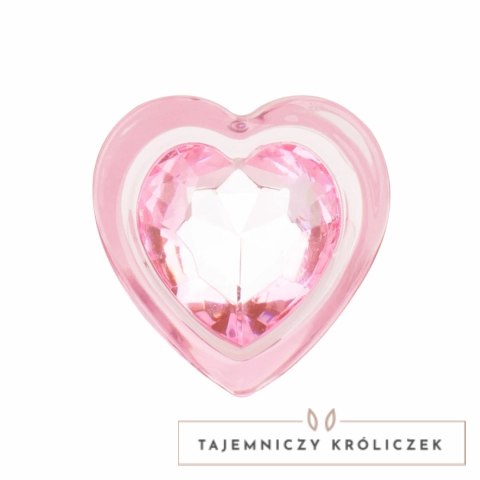 Anal Collection Szklany Korek Intymny Medium 8,3 cm Rożowy Sercowy Bazowy Easytoys Anal Collection
