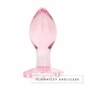 Anal Collection Szklany Korek Intymny Small 7 cm Rożowy Sercowe Zakończenie Easytoys Anal Collection