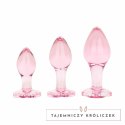 Anal Collection Szklany Korek Intymny Small 7 cm Rożowy Sercowe Zakończenie Easytoys Anal Collection