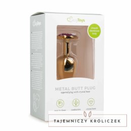Diogol Anatomiczna Zatyczka Aluminiowa z Kryształem Srebrna L Easytoys Anal Collection
