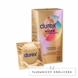 Durex Nude Extra Lubricant - prezerwatywy ultracienkie 10 sztuk Durex